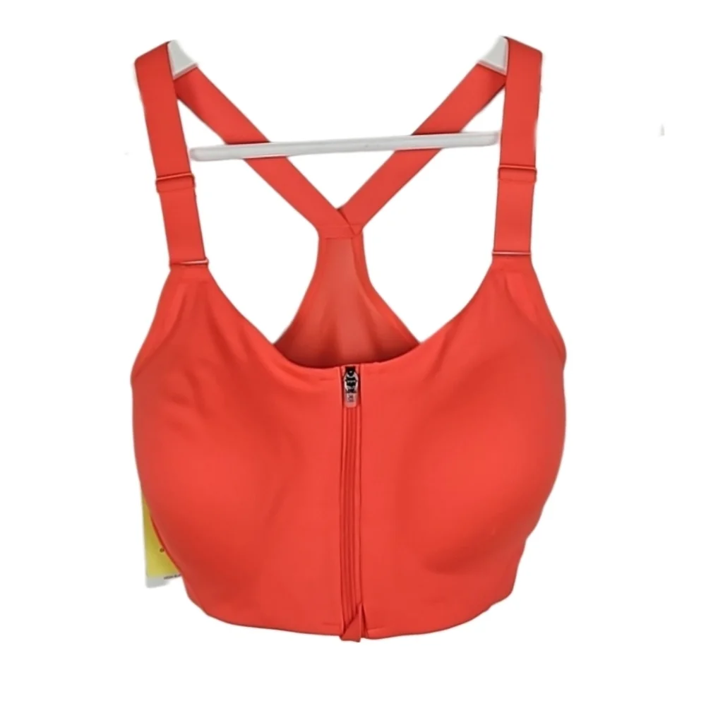 NEW 34D Orange Sports Bra High Support NWT